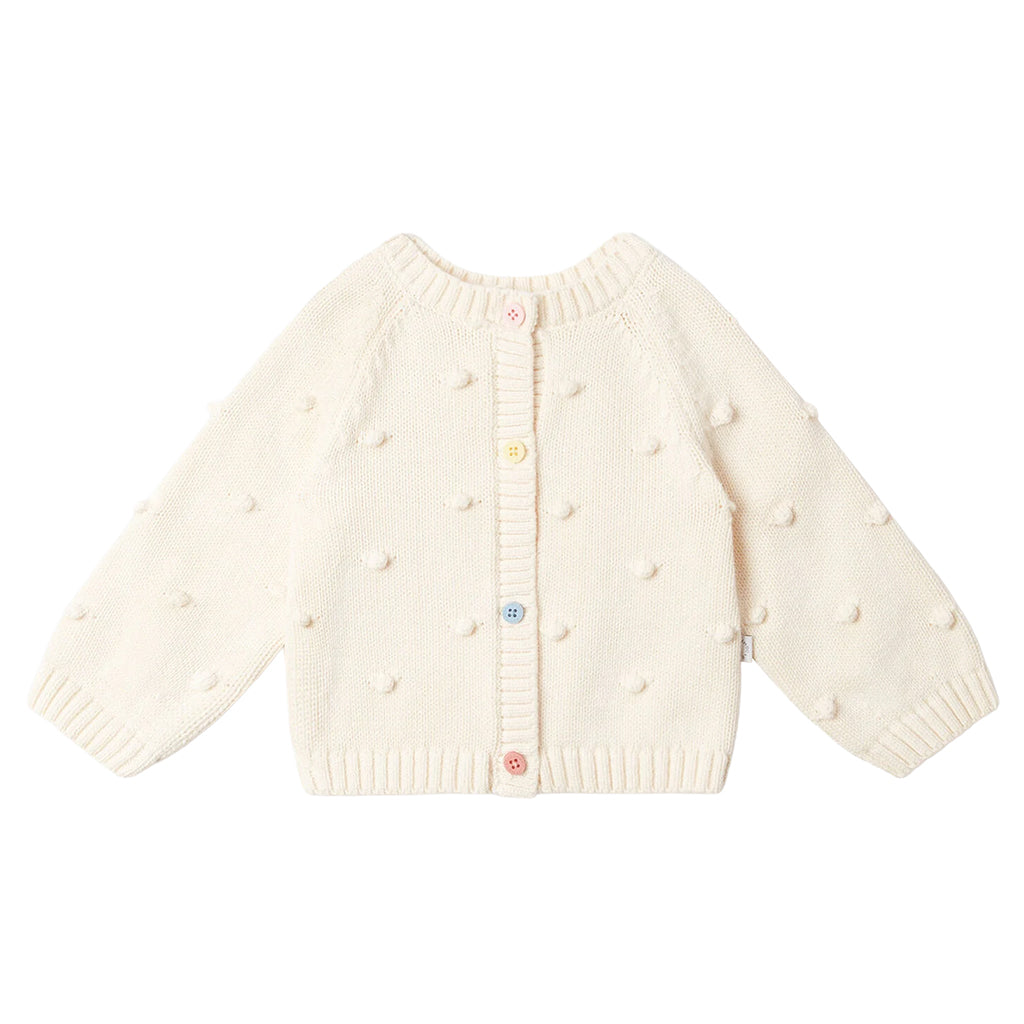 Stella McCartney Baby Popcorn Knit Cardigan Cream