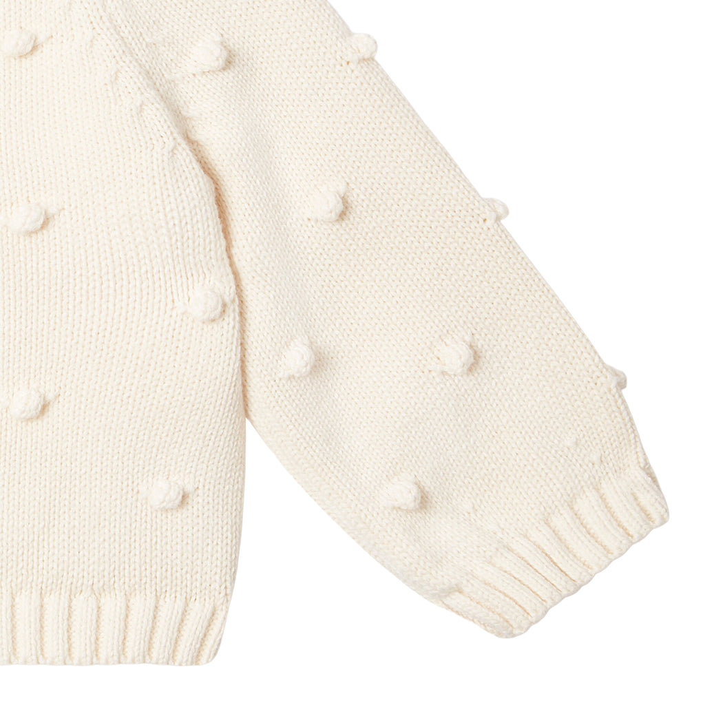 Stella McCartney Baby Popcorn Knit Cardigan Cream