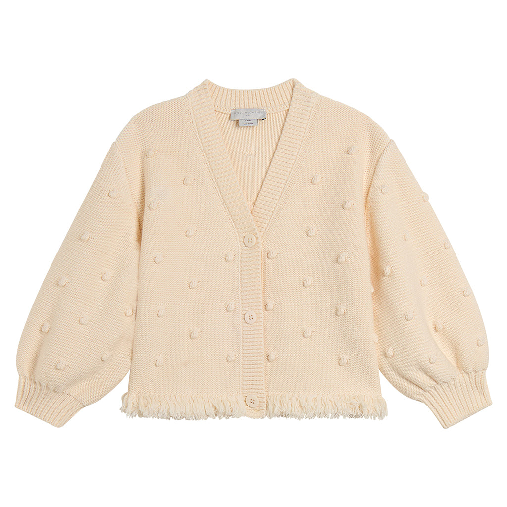 Stella McCartney Child Popcorn Knit Cardigan Cream