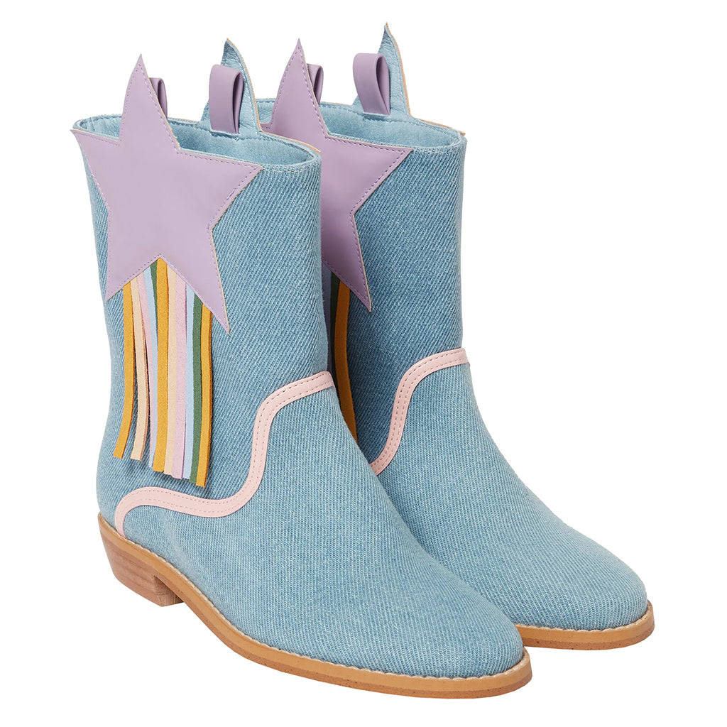 Stella McCartney Child Boots Denim Blue
