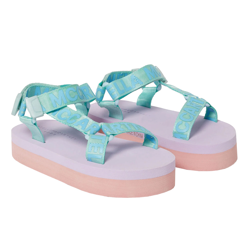 Stella McCartney Child Logo Sandals Mint Multicolour