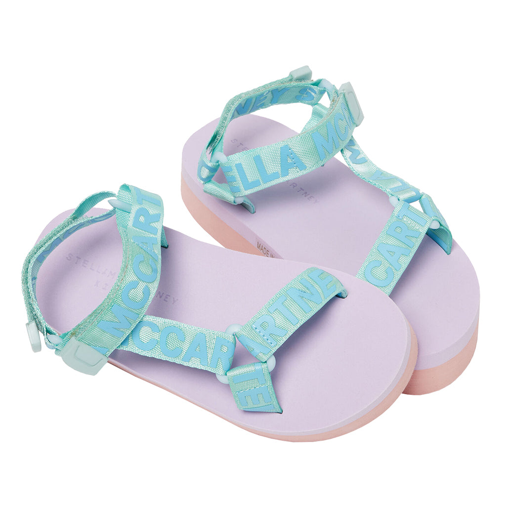 Stella McCartney Child Logo Sandals Mint Multicolour