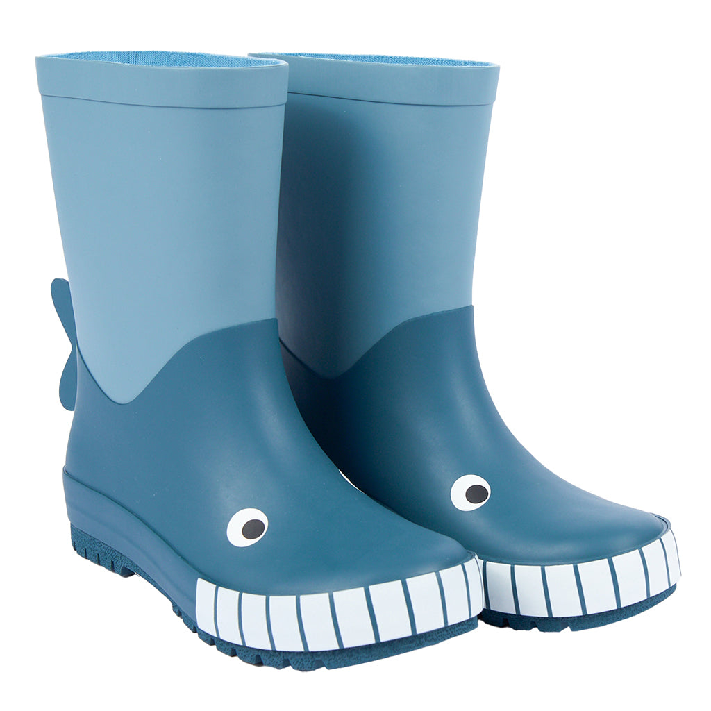 Stella McCartney Child Rain Boots Whale Print Blue
