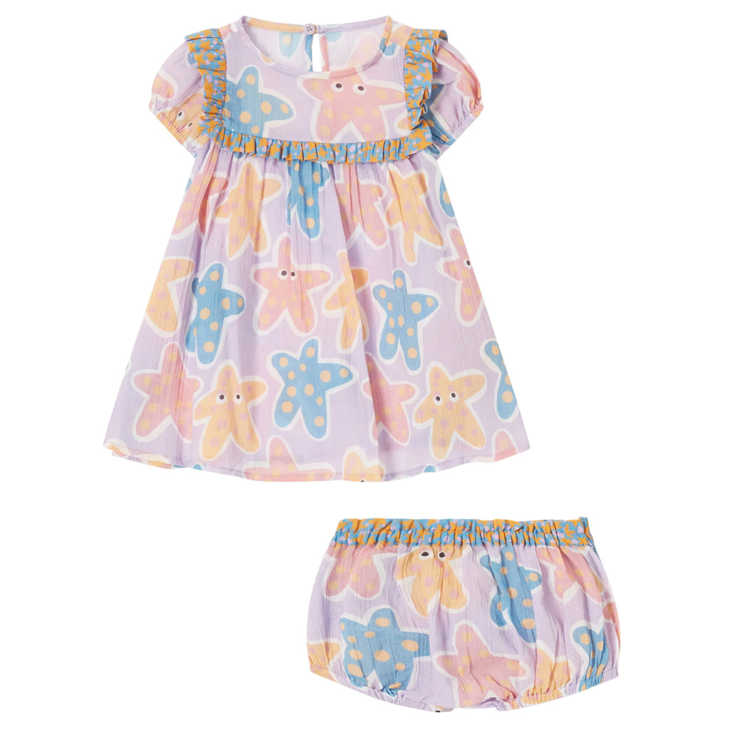 Stella McCartney Baby Dress Starfish Print Purple