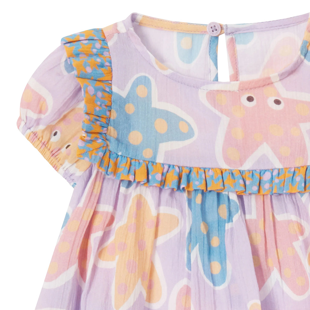 Stella McCartney Baby Dress Starfish Print Purple