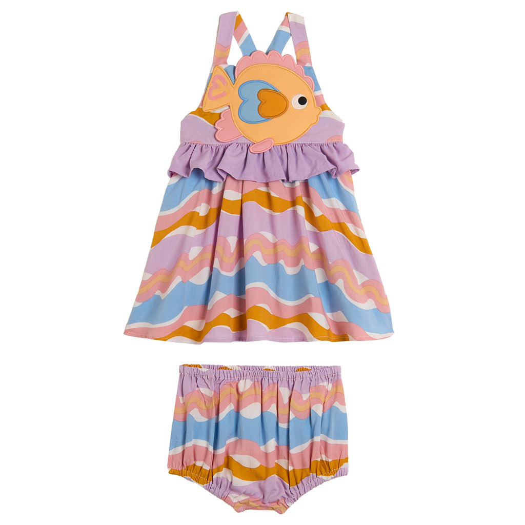 Stella McCartney Baby Dress Wiggle Print Purple