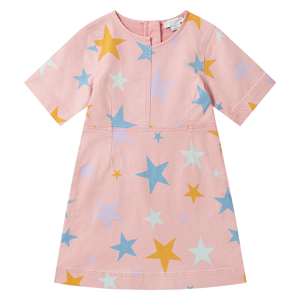 Stella McCartney Child Dress Stars Print Pink