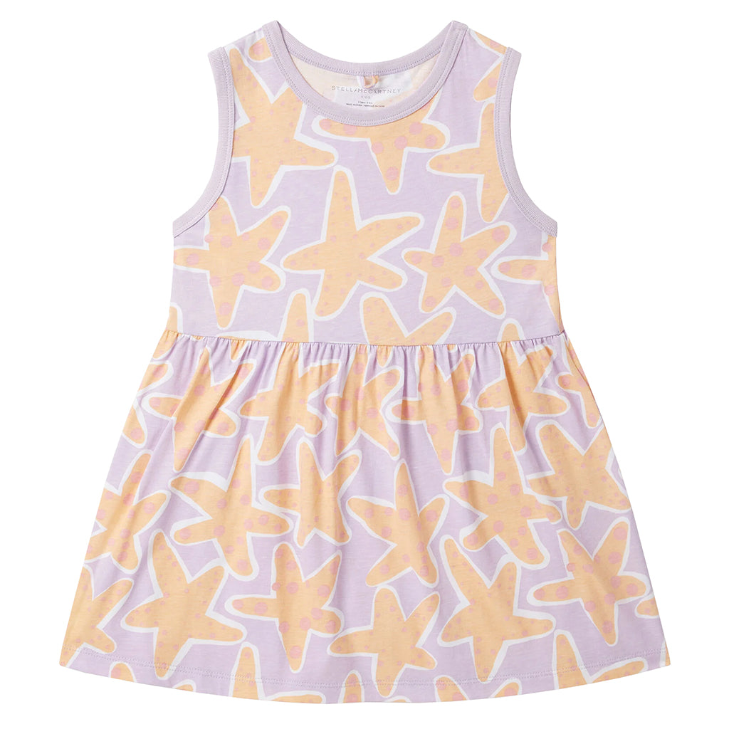 Stella McCartney Child Jersey Dress Starfish Print Purple