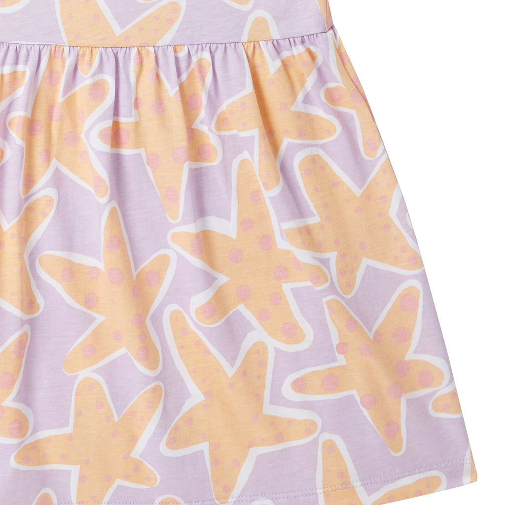 Stella McCartney Child Jersey Dress Starfish Print Purple