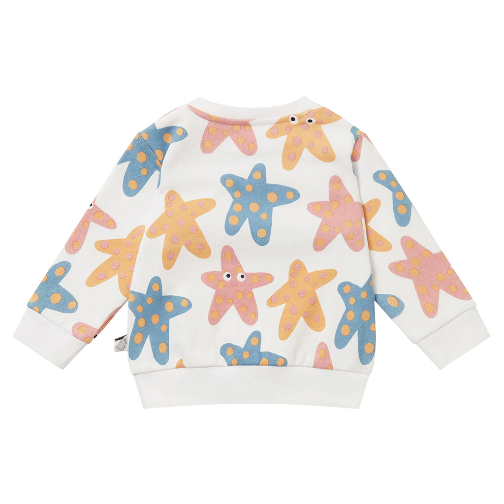 Stella McCartney Baby Sweatshirt Starfish Print White