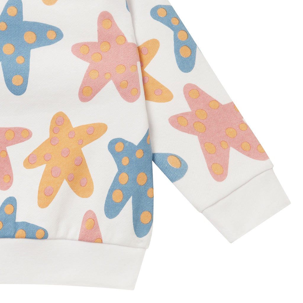 Stella McCartney Baby Sweatshirt Starfish Print White