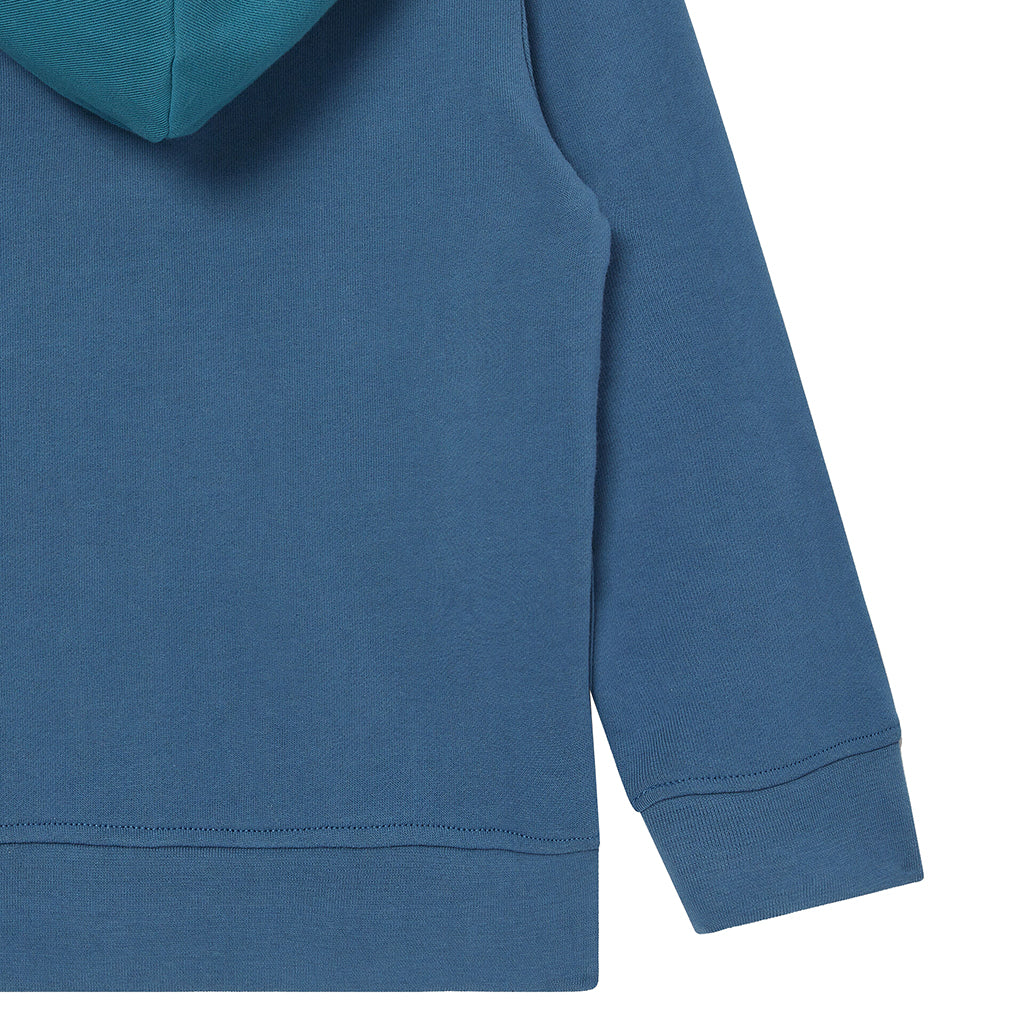 Stella McCartney Child Hooded Sweatshirt With Whale Print Blue