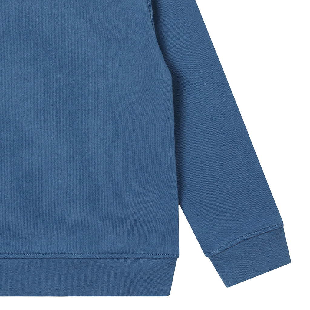 Stella McCartney Child Sweatshirt With Whale Logo Disk Print Blue