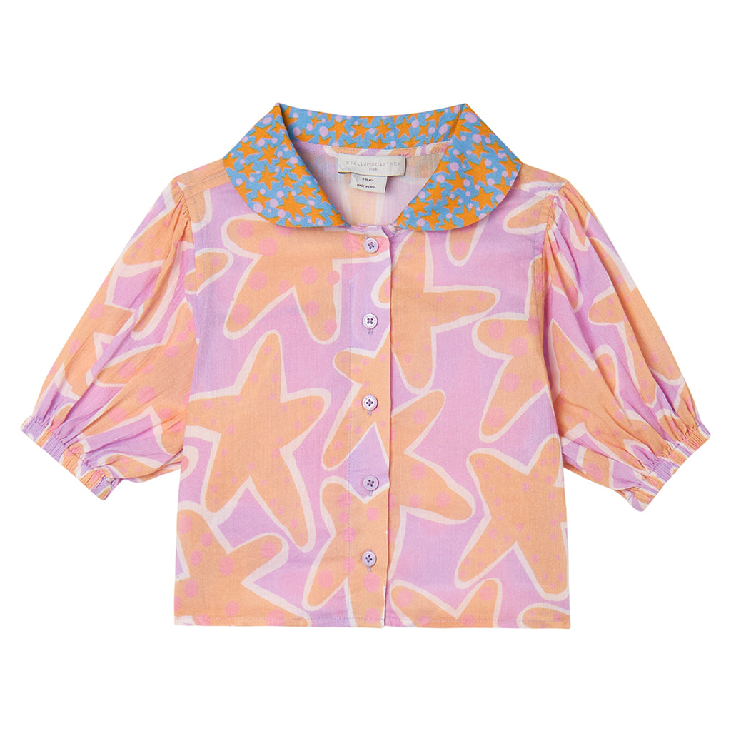 Stella McCartney Child Blouse Starfish Print Purple