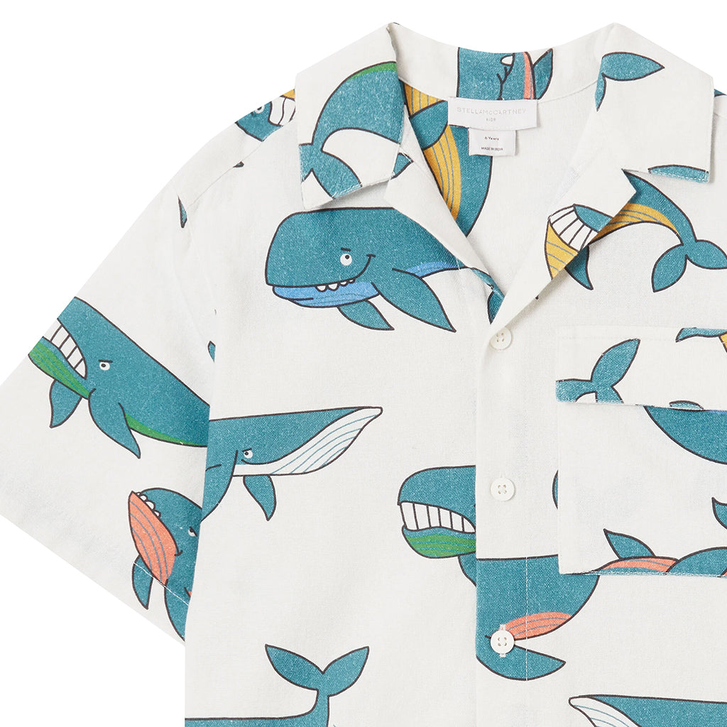 Stella McCartney Child Shirt Whale Print White