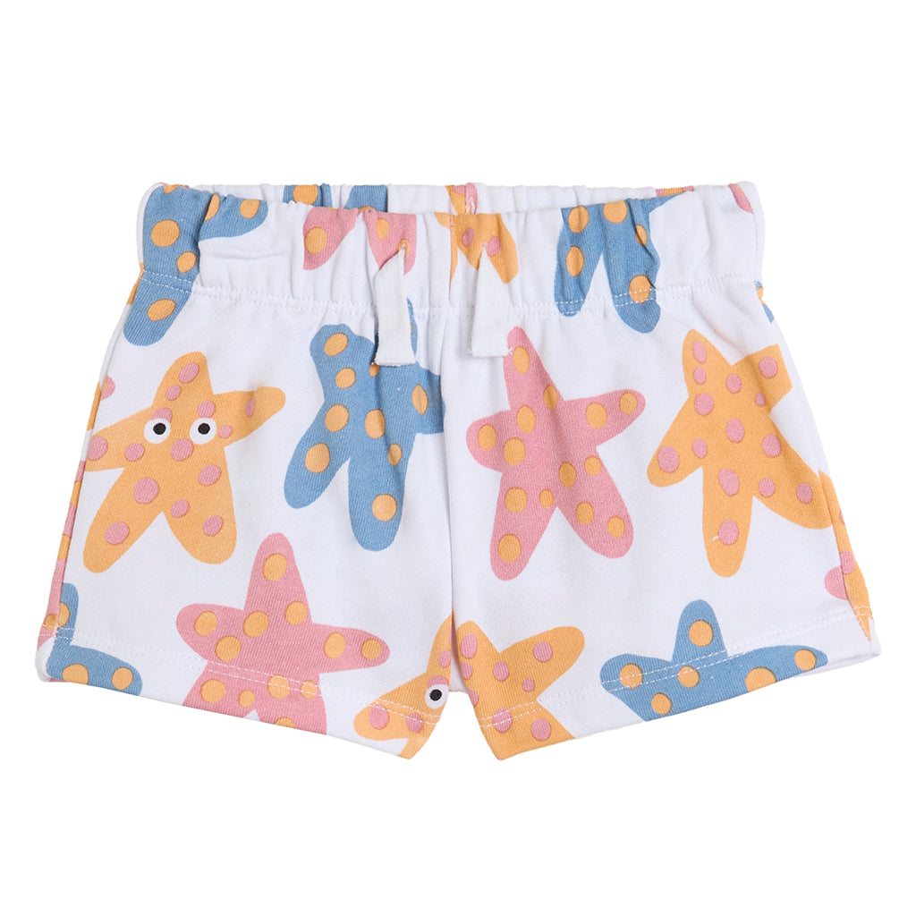 Stella McCartney Baby Shorts Starfish Print White