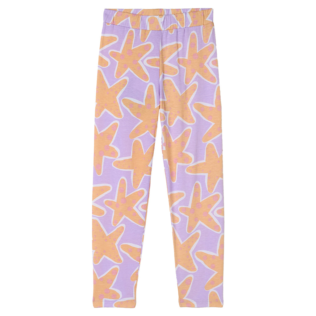 Stella McCartney Child Leggings Starfish Print Purple