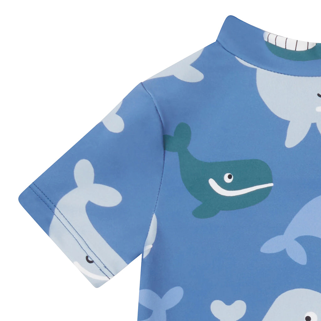 Stella McCartney Baby Swimsuit Whale Print Blue