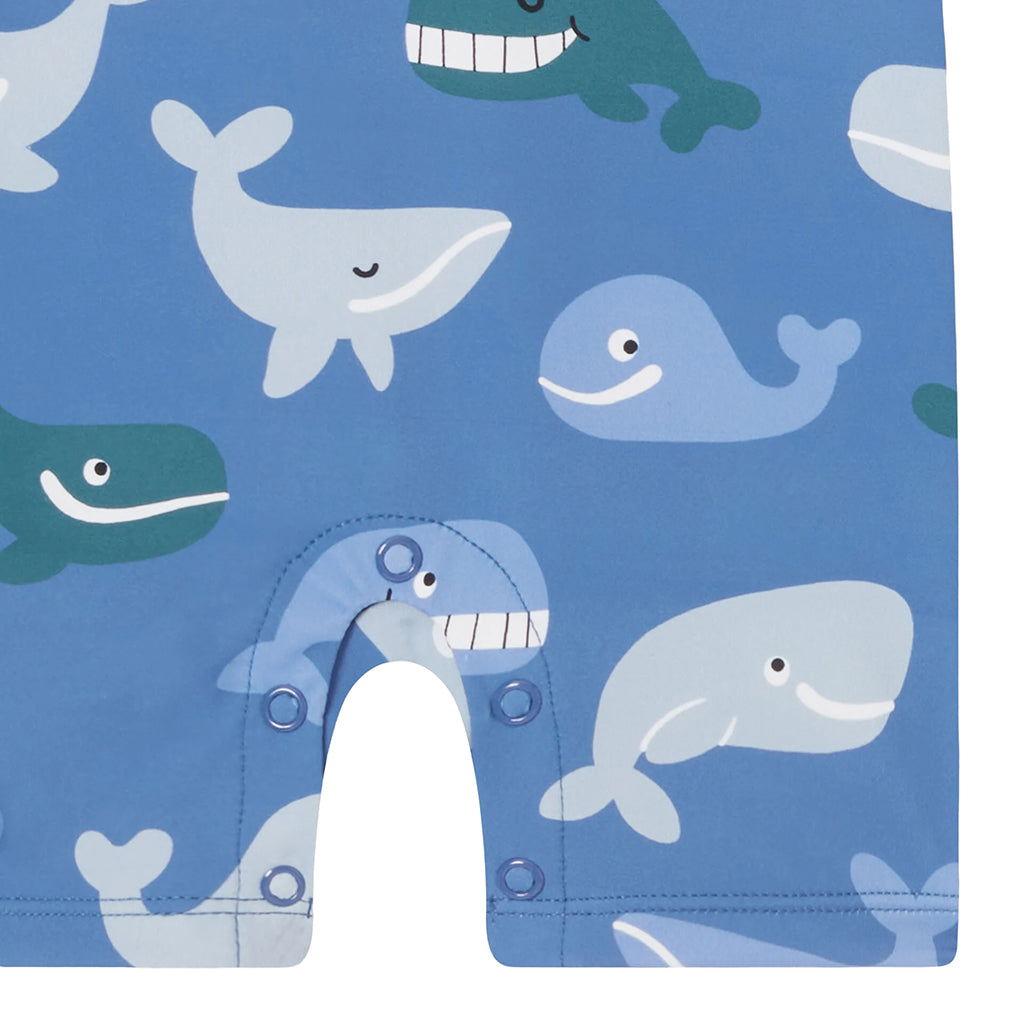 Stella McCartney Baby Swimsuit Whale Print Blue