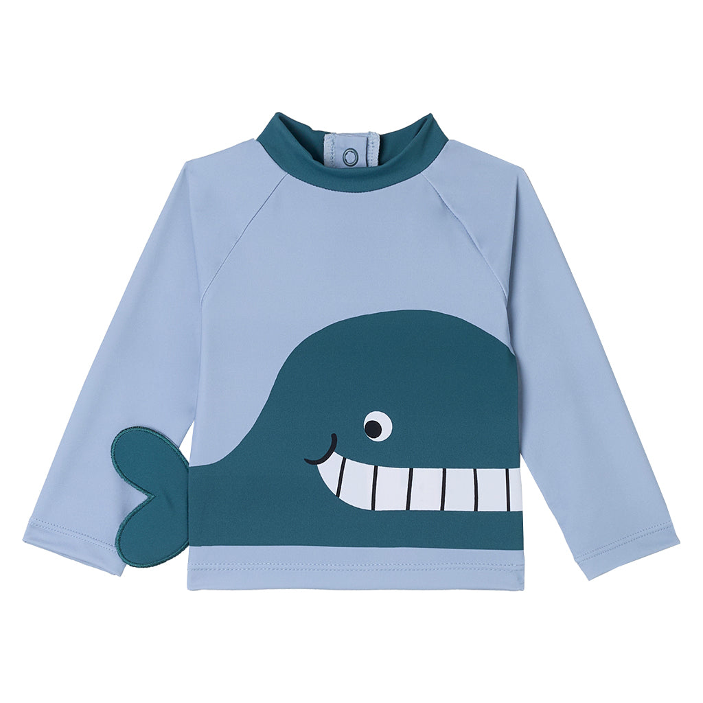 Stella McCartney Baby Swim Shirt Whale Print Blue