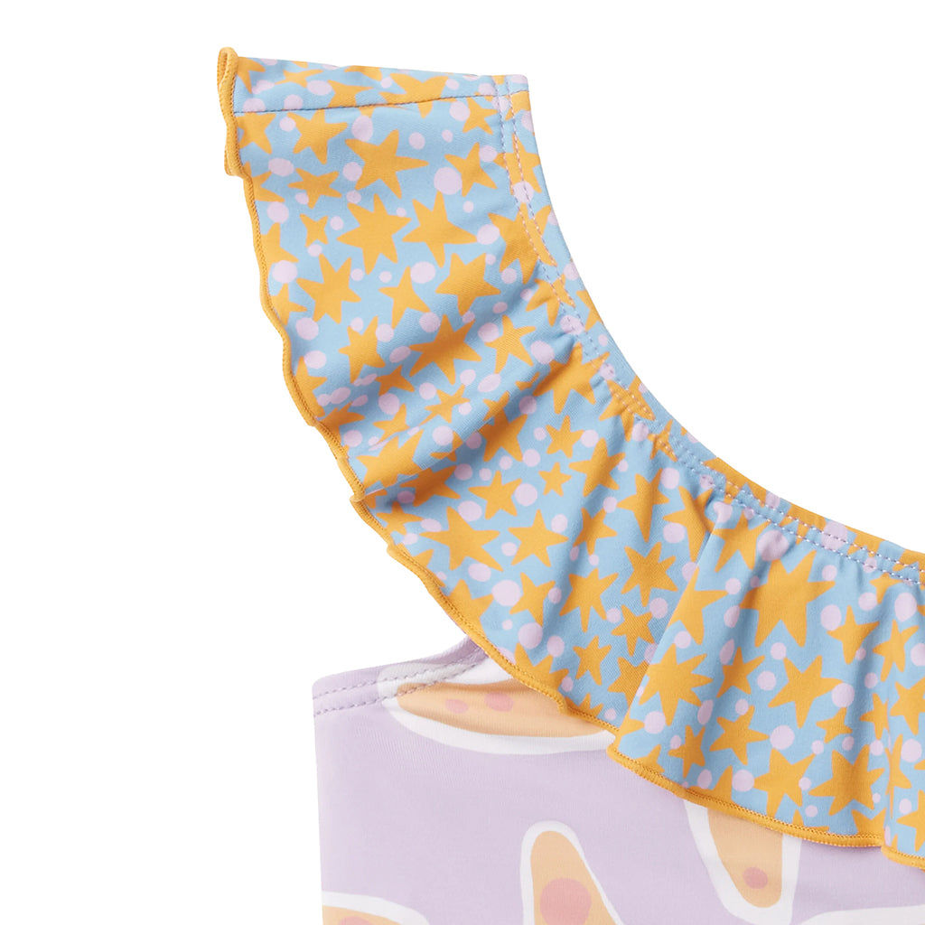 Stella McCartney Child Two Piece Swimsuit Starfish Print Purple