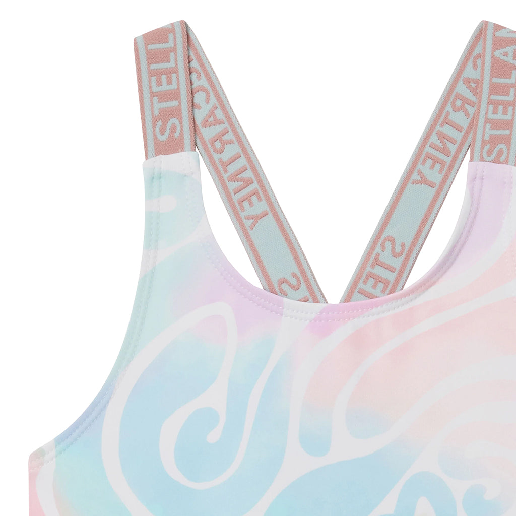 Stella McCartney Child Swimsuit Tie Dye Wave Print Multicolour