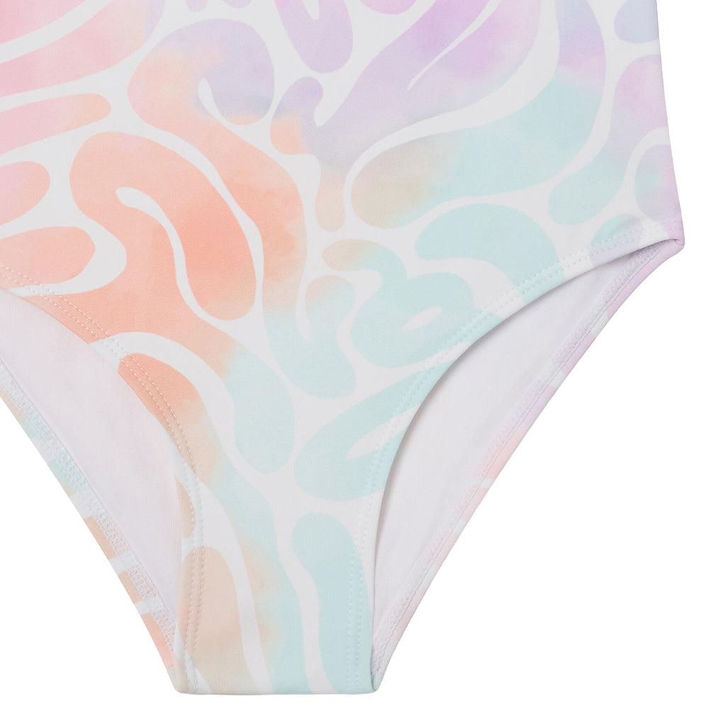 Stella McCartney Child Swimsuit Tie Dye Wave Print Multicolour