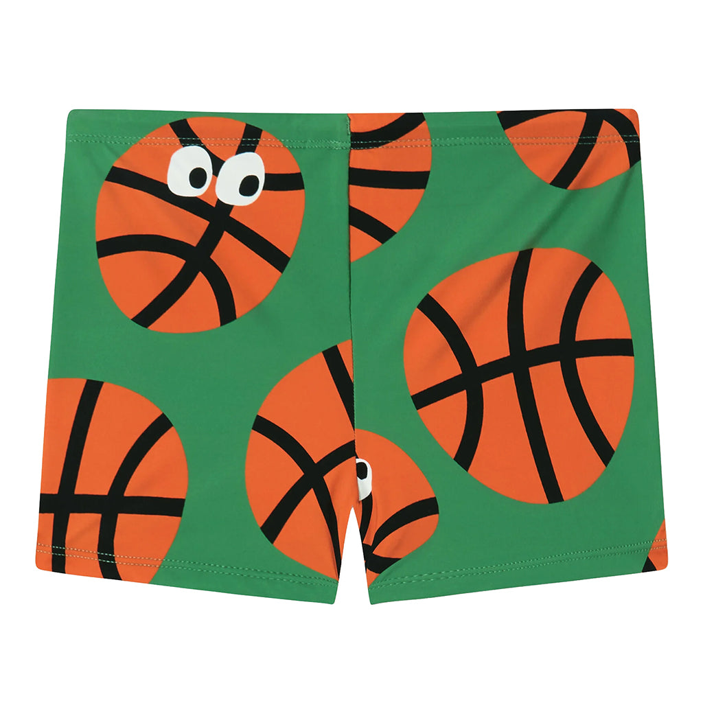 Stella McCartney Child Swim Shorts Basketball Print Green