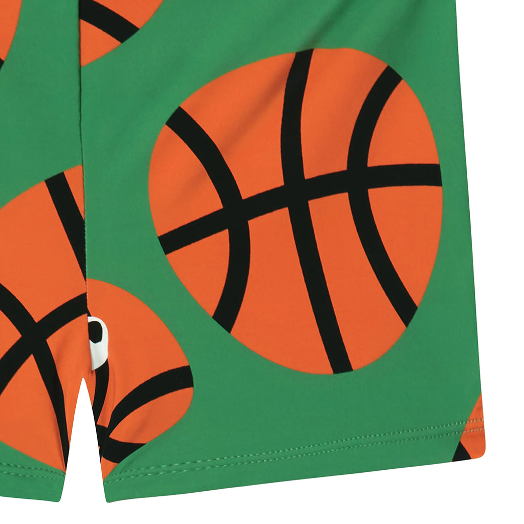 Stella McCartney Child Swim Shorts Basketball Print Green