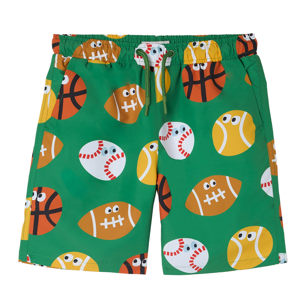 Stella McCartney Child Swim Shorts Sports Print Green
