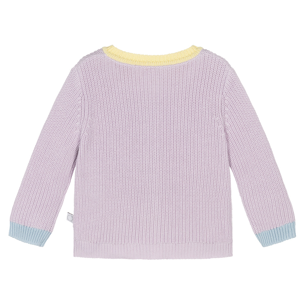 Stella McCartney Baby Cardigan Purple With Ice Cream Crochet