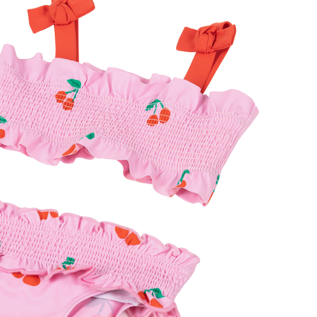 Stella McCartney Baby Two Piece Bikini Swimsuit Cherries Print Pink