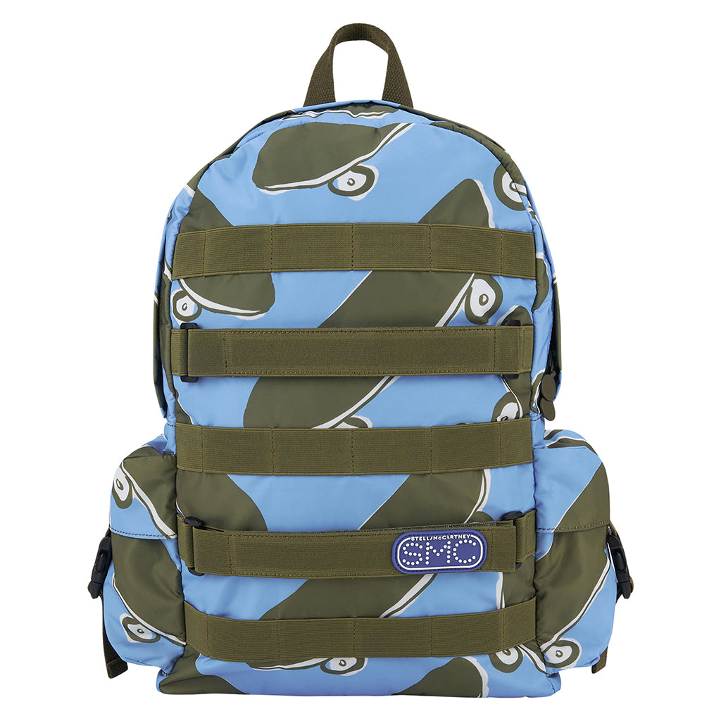 Stella McCartney Child Backpack Skateboard Print Blue