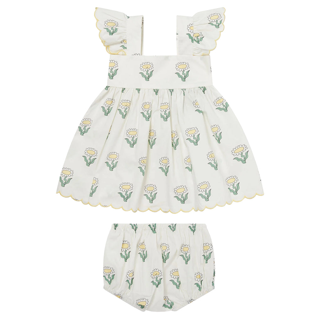 Stella McCartney Baby Dress Daisies Print Cream