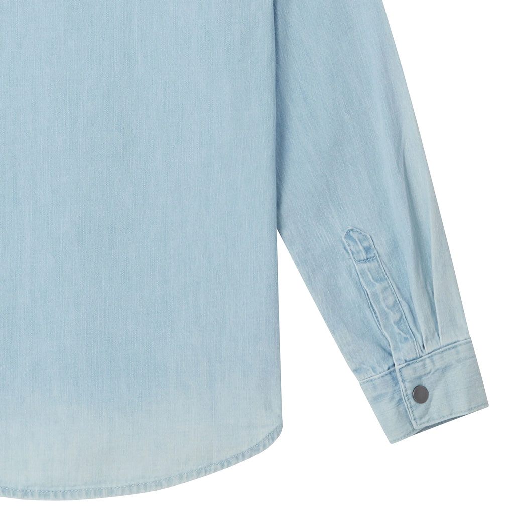 Stella McCartney Child Denim Shirt With Magic Land Embroidery Blue