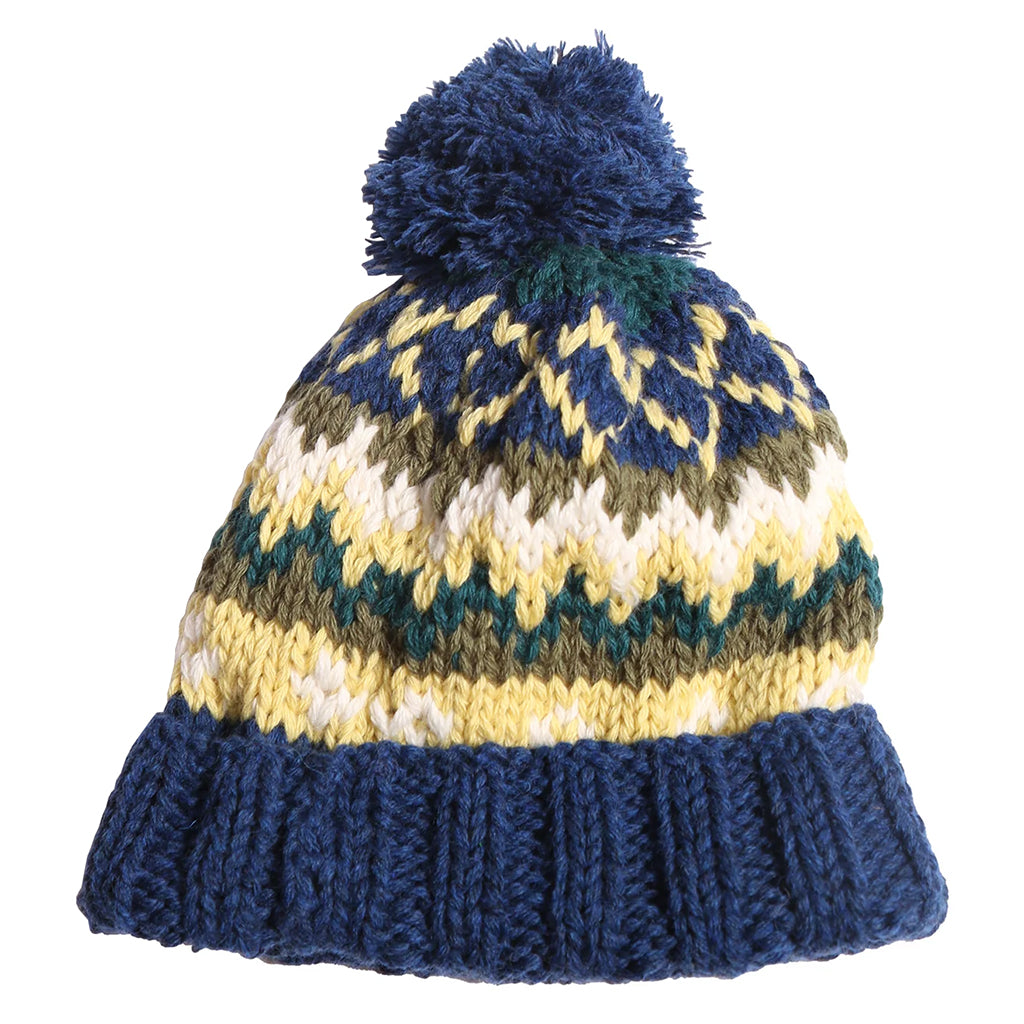 Tia Cibani Kids Child Fair Isle Hat Breton Blue Mix