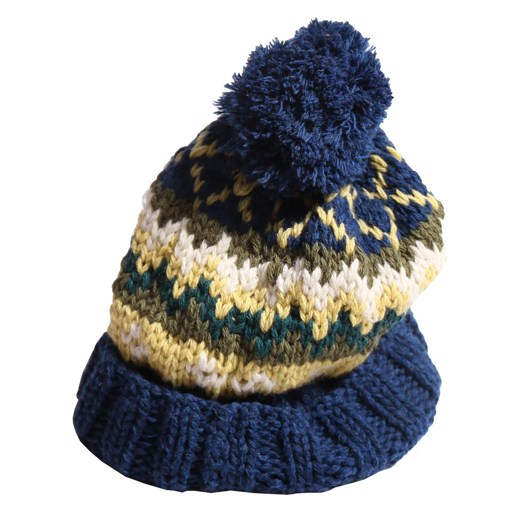 Tia Cibani Kids Child Fair Isle Hat Breton Blue Mix