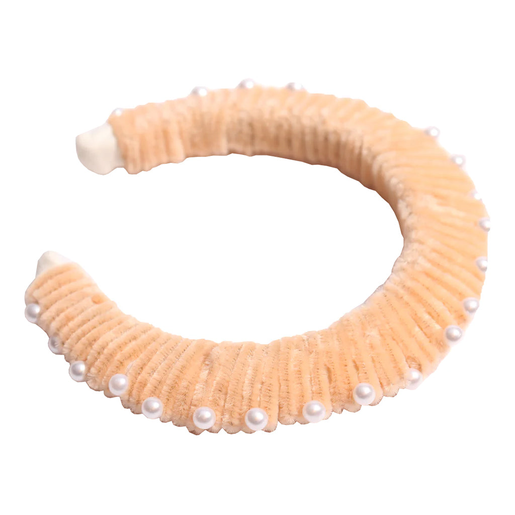 Tia Cibani Kids Child Gwenn Chennille Oversized Headband Opal Cream