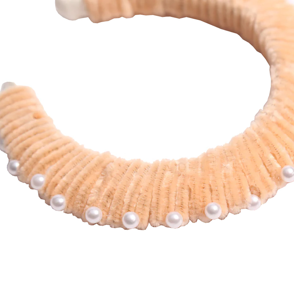 Tia Cibani Kids Child Gwenn Chennille Oversized Headband Opal Cream