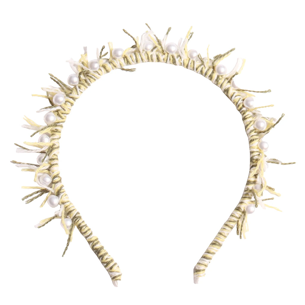 Tia Cibani Kids Child Aela Fringe Headband Dijon Yellow Mix