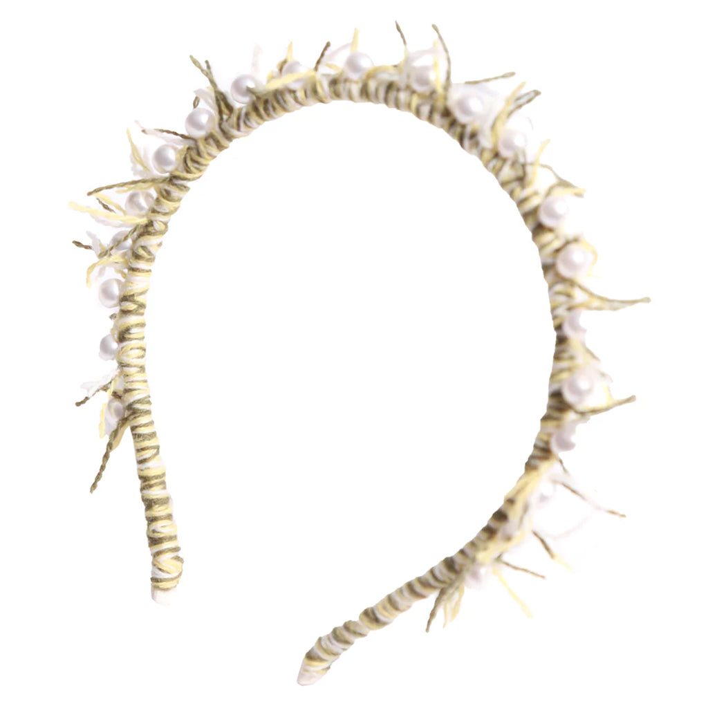 Tia Cibani Kids Child Aela Fringe Headband Dijon Yellow Mix