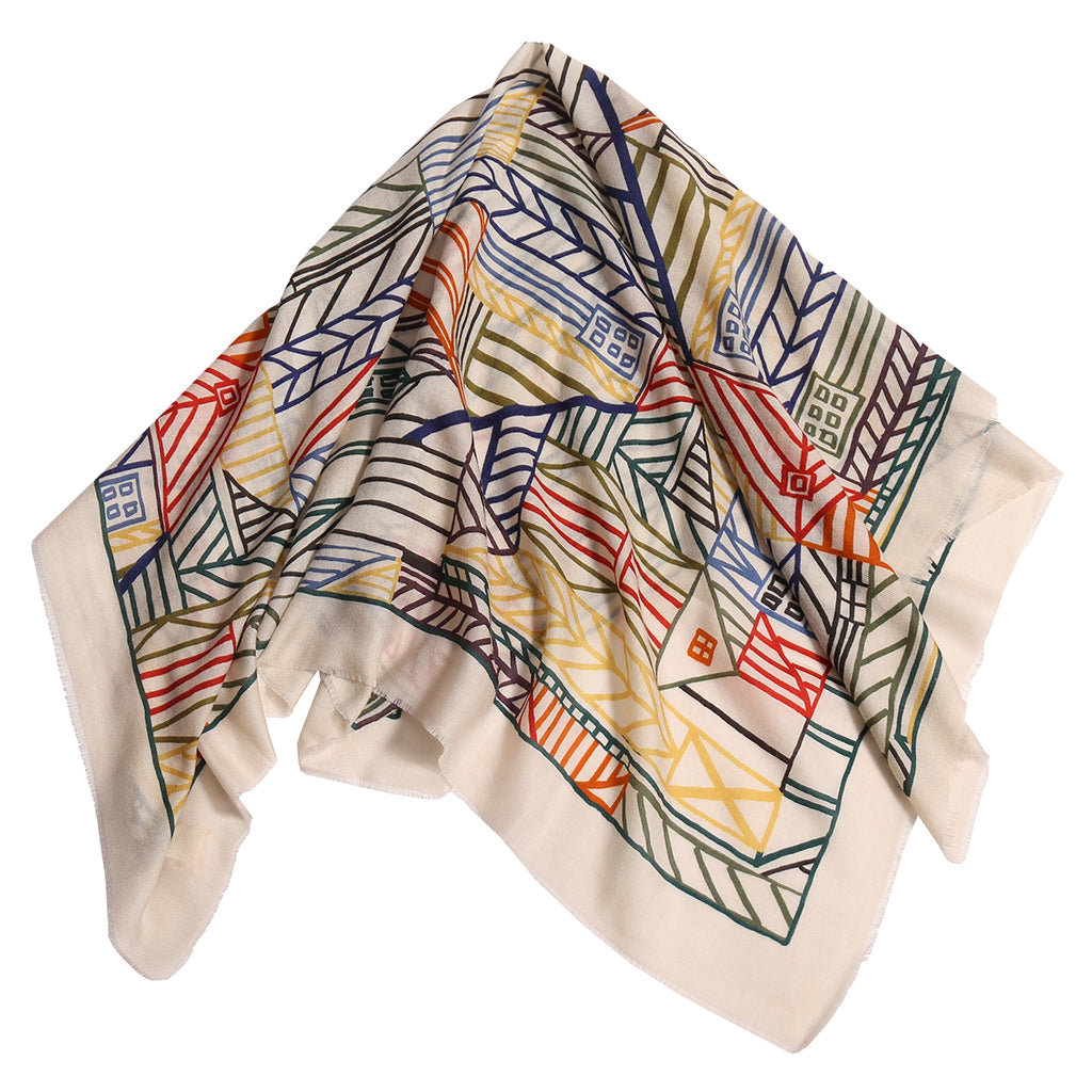 Tia Cibani Kids Child Normanz Print Scarf Rainbow