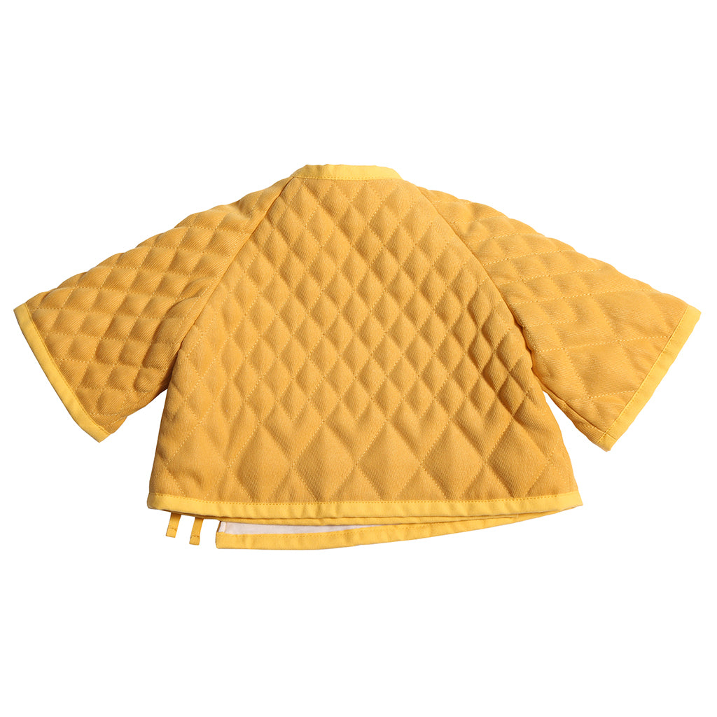 Tia Cibani Kids Baby Harlequin Tufted Jacket Dijon Yellow