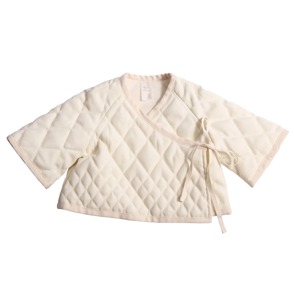 Tia Cibani Kids Baby Harlequin Tufted Jacket Opal Cream