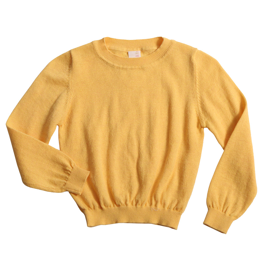 Tia Cibani Kids Baby Slim Fit Crew Neck Sweater Dijon Yellow