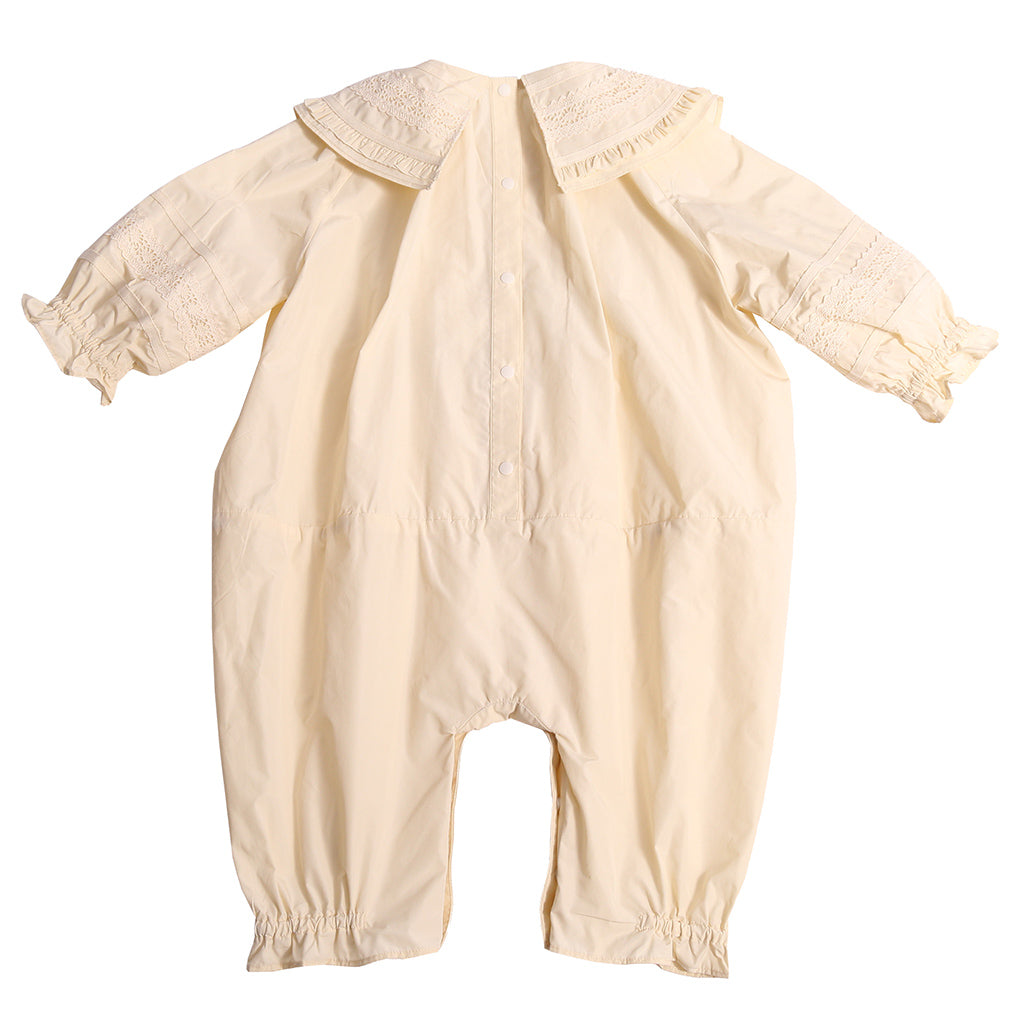 Tia Cibani Kids Baby Brittany Ruffled Collar Jumpsuit Opal Cream