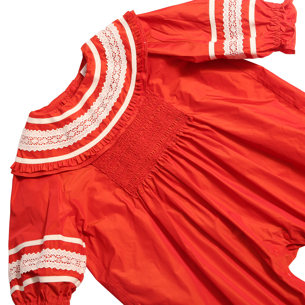 Tia Cibani Kids Baby Brittany Ruffled Collar Rouge Red