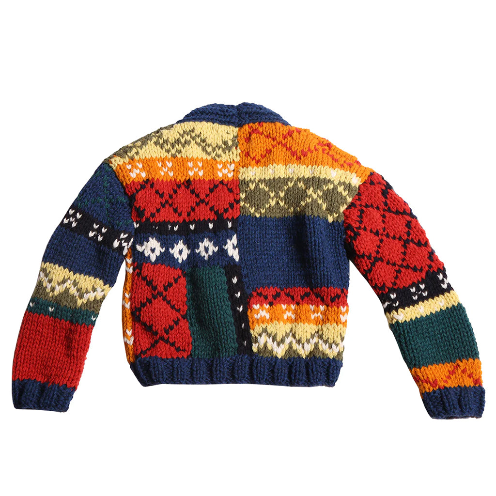 Tia Cibani Kids Child Breton Fair Isle Cardigan Breton Blue Mix