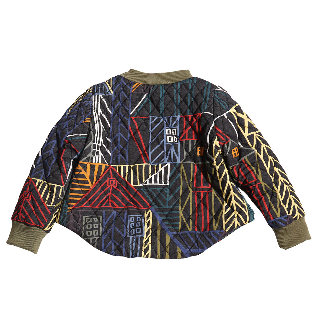 Tia Cibani Kids Child Harlequin Padded Zip Sweatshirt Rainbow