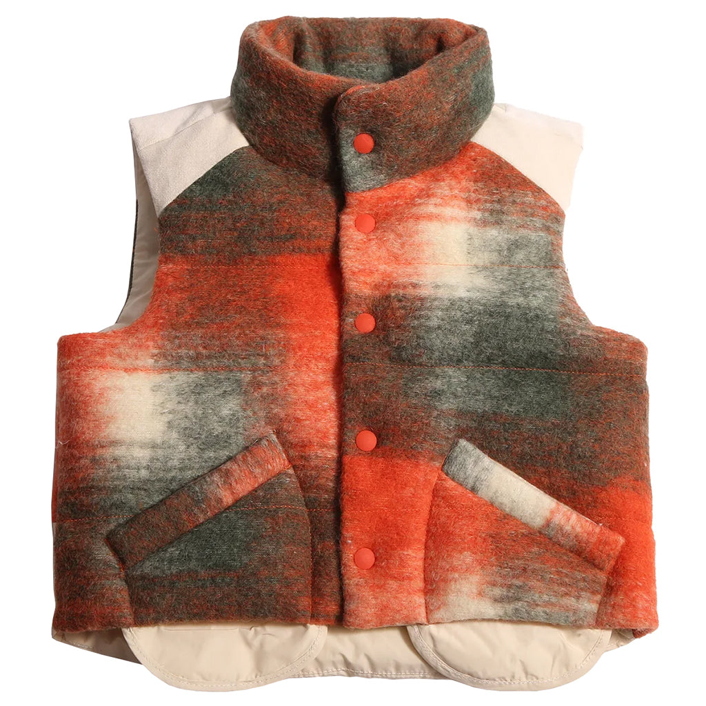 Tia Cibani Kids Child Patchwork Vest Celtic Orange Mix Plaid